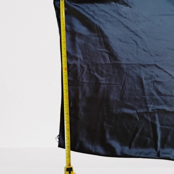 NEW Vanilla Bay Black Satin Midi Skirt 3X Plus Size Stretch Boutique Glam - Picture 3 of 4